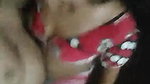 Newly-married couple foreplay sex on cam