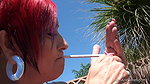 Mom and Daughter Smoke And Use Slave Instead An Ashtray