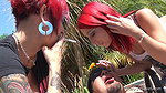 Mom and Daughter Smoke And Use Slave Instead An Ashtray