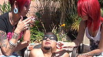 Mom and Daughter Smoke And Use Slave Instead An Ashtray