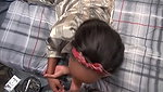 Smoking Ebony Preggo Gets A Belly Full Of Cum