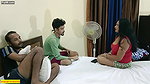 Indian hot Aunty hardcore threesome sex! Popular hindi sex