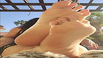ratherbenaughty-Mature mom w big feet and red toes smokes
