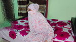 Indian Muslim Girl in Burkha Enjoys Romantic Rainy Night