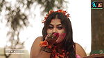 Holi Shoot Bold Saree Shoot Hot Saree Shoot Healthy Chubby Model Exclusive Hot Navel Show