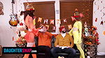 DaughterSwap – Horny Step Daughters Have a Crazy Orgy With Their Step-Dads on Thanksgiving