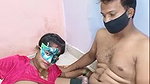 Mask bhabhi handjob and blowjob