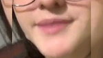 Cute Girl With Glasses Takes Cum All Over Her Face And In Mouth