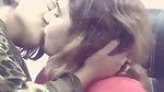 Girl kissing