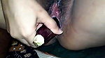 Desi sexy bhabi Playing with vegetablesb