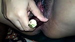 Desi sexy bhabi Playing with vegetablesb