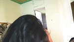 Sexy girl blowing