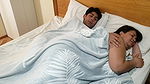 Stepmom sharing bed with stepson