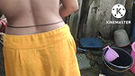 Anita yadav bathing outside with hot