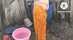 Anita yadav bathing outside with hot