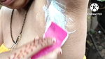 Shaving  indian style hair remove