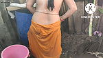 Anita ki hot look in bathing outside