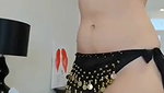 Hottie With Sexy Figure Doing Belly Dance Naked