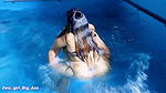 Girlfriend and boyfriend have fun blowjob and sex in the swimming pool