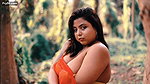Indrani in Orange Saree Showing Nipples in Outdoor Photoshoot