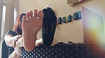Asian Girl Removes Her Socks