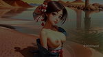 Beautiful topless cartoon girls