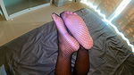 Petite Asian Amateur Teen Shows Feet in Fishnet Nylon Stockings and Ass!