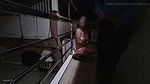 Risky Public, fucking my neighbor at the terrace almost Caught