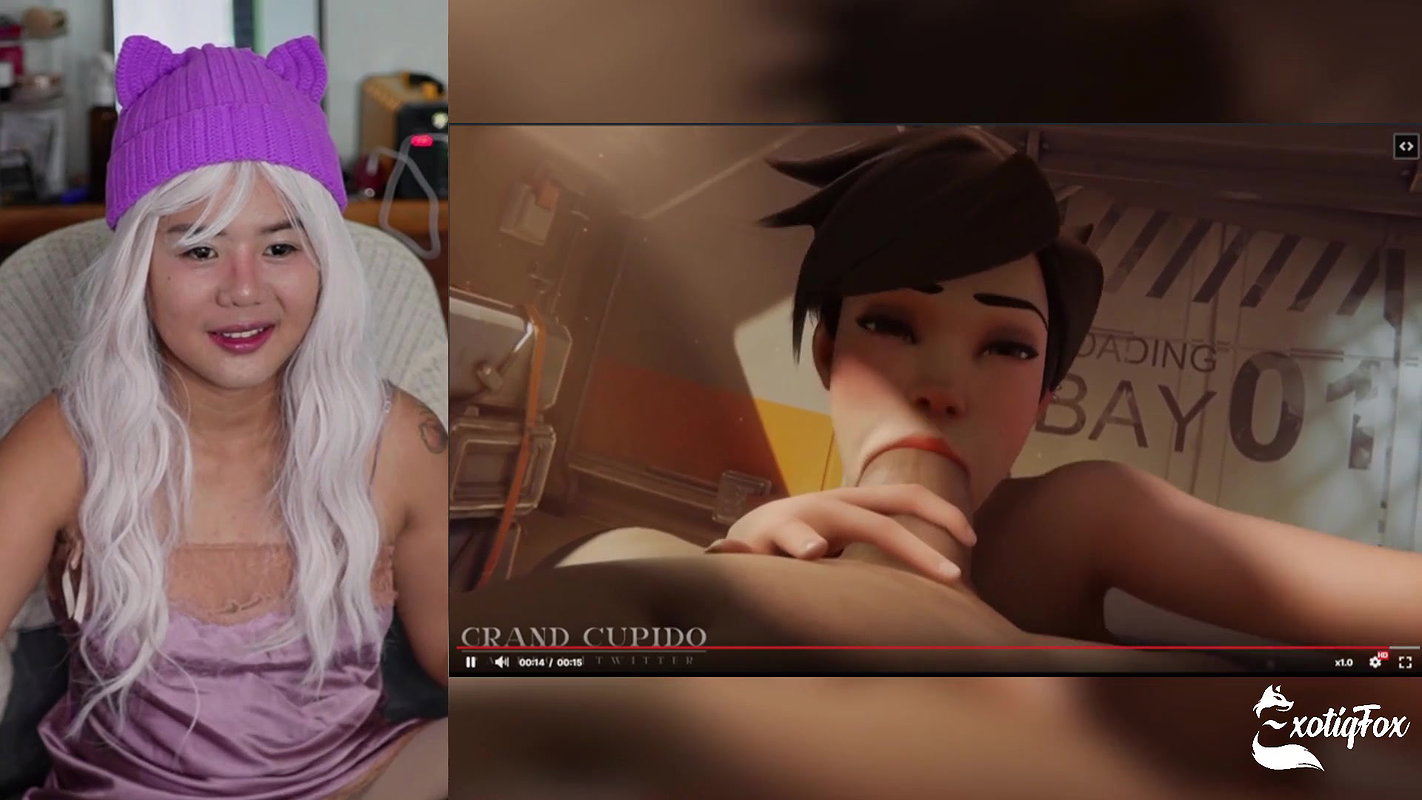 WHO IS THE BEST BLOWJOB GIRL WATCHING BLOWJOB VIDEOS- ExotiqFox Solo Gooner Girl Masturbating Reaction Watch Porn with me