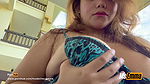 Beautiful Busty Pinay Ms Emma Rubbing Her Hairy Pussy on the Balcony