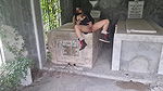 Risky Fingering in the Public Cemetery – Fucking my Pussy