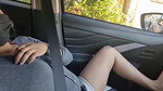 Risky Public Masturbation inside the Taxi – Non-Tinted