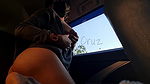 Risky Public Masturbation inside the Taxi – Non-Tinted