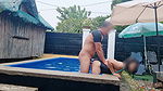 I Made My Horny Wife Squirt in the Pool!