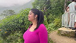 Desi lady with Hugre breasts in pink top