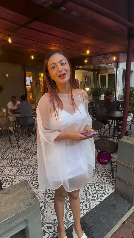 BUSTY WILD BABE KHUSHI MUKHERJEE BOLD IN TRANSPARENT TOP AND SHORTS  2
