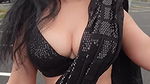 SARA THOMAS SLAYING HOTNESS IN BRA SAREE OPEN CLEAVAGE AND WAIST EXPOSE 12