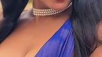 TANVI BUSTY JUICY CLEAVAGE AND NAVEL VIEW IN BRA BLOUSE SAREE TEMPTING 12