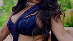 TANVI BUSTY JUICY CLEAVAGE AND NAVEL VIEW IN BRA BLOUSE SAREE TEMPTING 14