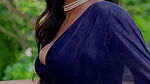 TANVI BUSTY JUICY CLEAVAGE AND NAVEL VIEW IN BRA BLOUSE SAREE TEMPTING 14