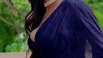 TANVI BUSTY JUICY CLEAVAGE AND NAVEL VIEW IN BRA BLOUSE SAREE TEMPTING 14