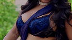 TANVI BUSTY JUICY CLEAVAGE AND NAVEL VIEW IN BRA BLOUSE SAREE TEMPTING 14