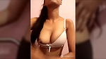 Hot Bhabhi in bra Pressing her Big Boobs 2