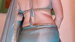 RENU CHANDRA BRA BLOUSE BACKLESS FLAWLESS MILKY WIFE MATERIAL SEXY IN SAREE 2