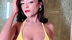 NEHAL VADOLIYA FAPWORTHY SIZZLING SEXY LOOKS IN YELLOW BIKINI2