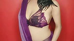 RAUNCHY AND DESIRABLE NEHAL SEXY IN BRA BLOUSE AND EXPOSING SAREE FAP MATERIAL2