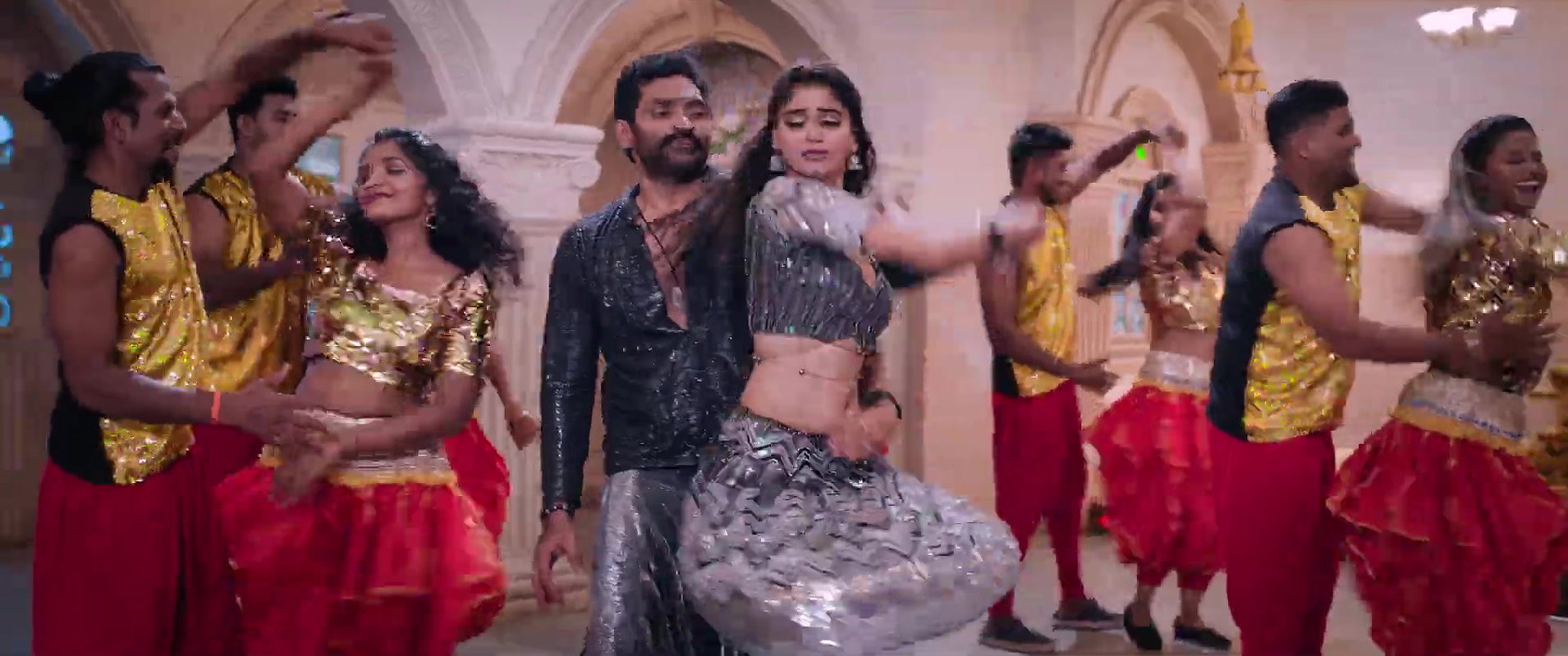 Aaradhya hot navel song – Expressions, Neck caressed, Slight cleavage2