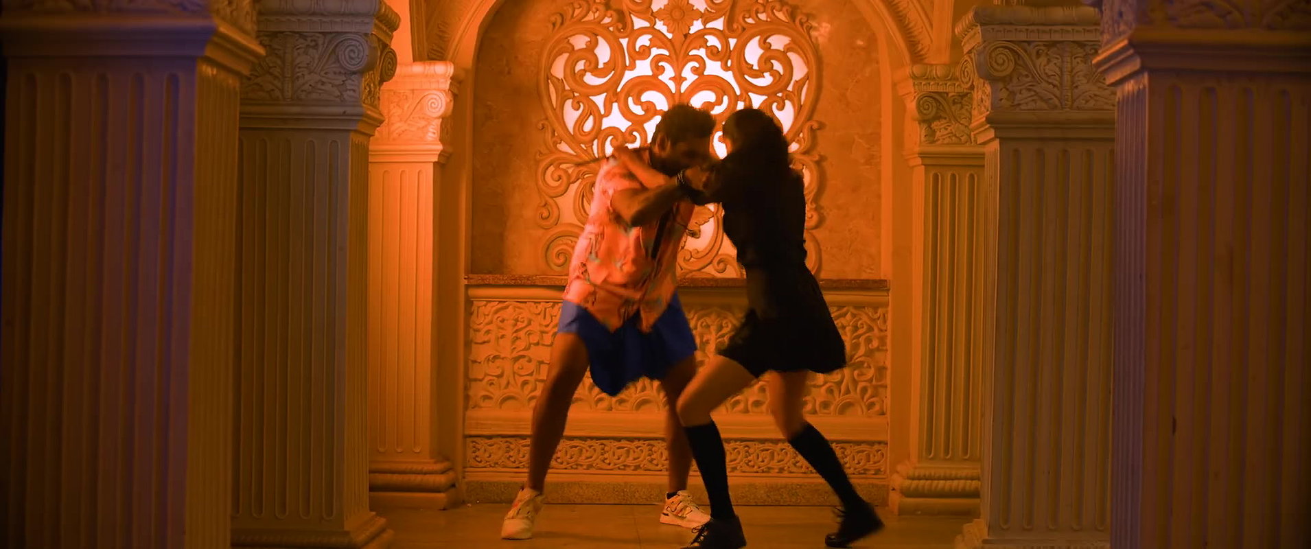 Aaradhya hot navel song – Expressions, Neck caressed, Slight cleavage2