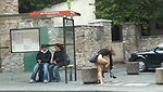 Naked women in front of clothed kids