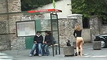 Naked women in front of clothed kids